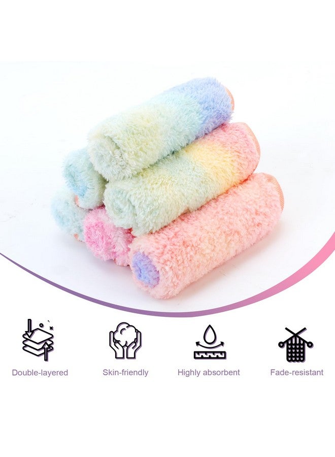 Phogary Microfiber Makeup Remover Cloths 6 Pack Reusable Makeup Eraser Cloth For Face Microfibre Erase Your Face Washcloths Make Up Cloth Remover Towel Gentle On Skin (8 X 8In Rainbow) - Image 2