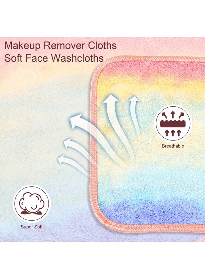 Phogary Microfiber Makeup Remover Cloths 6 Pack Reusable Makeup Eraser Cloth For Face Microfibre Erase Your Face Washcloths Make Up Cloth Remover Towel Gentle On Skin (8 X 8In Rainbow) - Image 5