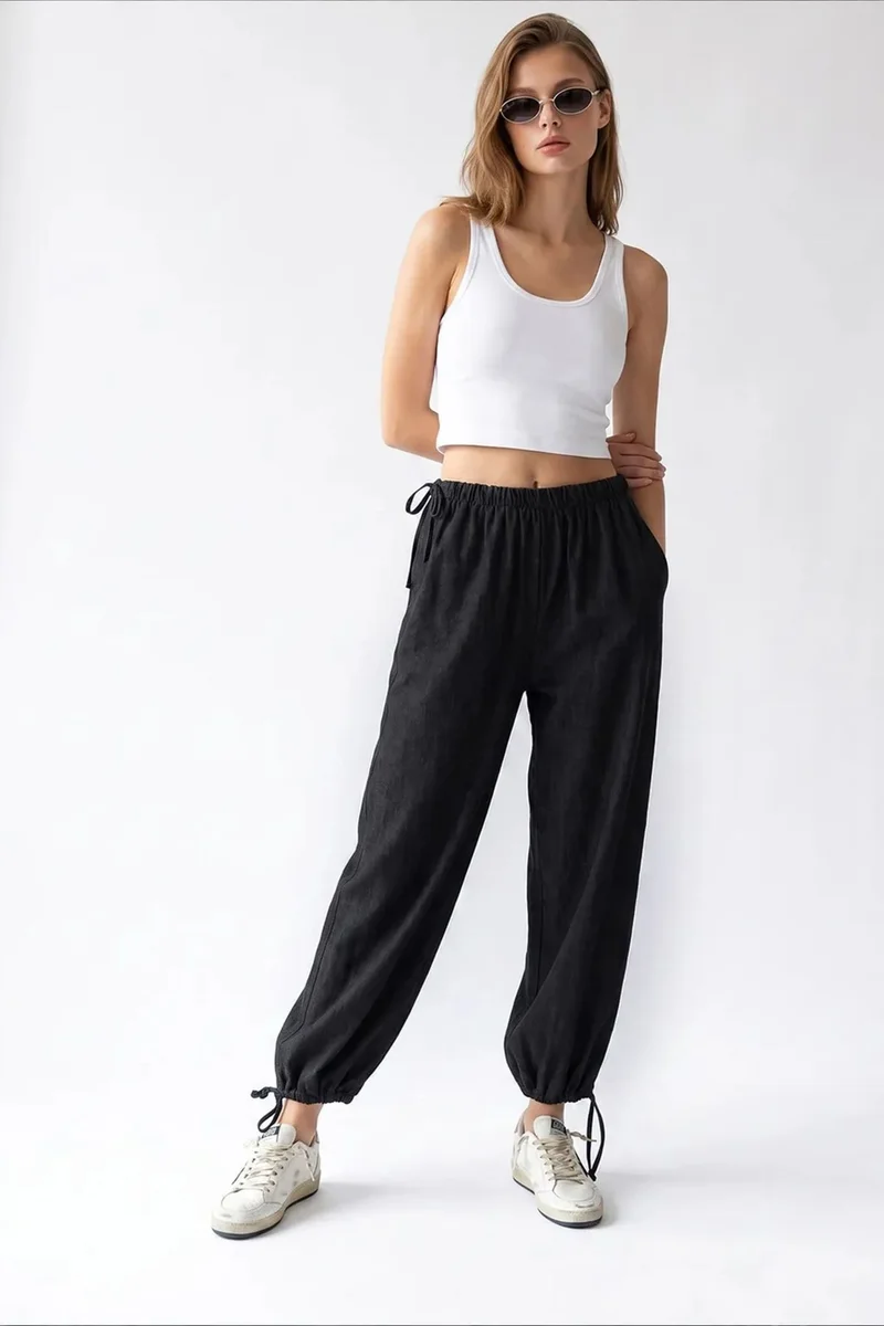 ميكسراي MIXRAY Tencel Straight-Leg Pants