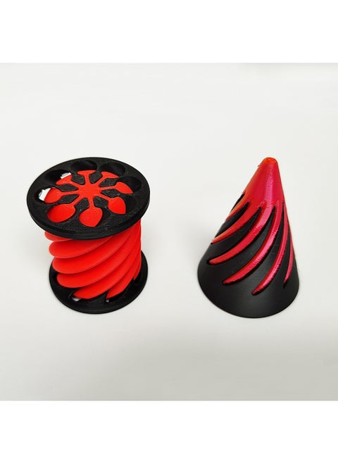 Manufacturers Directly Supply Explosions 3D Printing Push Push Music Stereo Spiral Decompression Artifact 3D Printing Push Music-Color:Tapered + Round