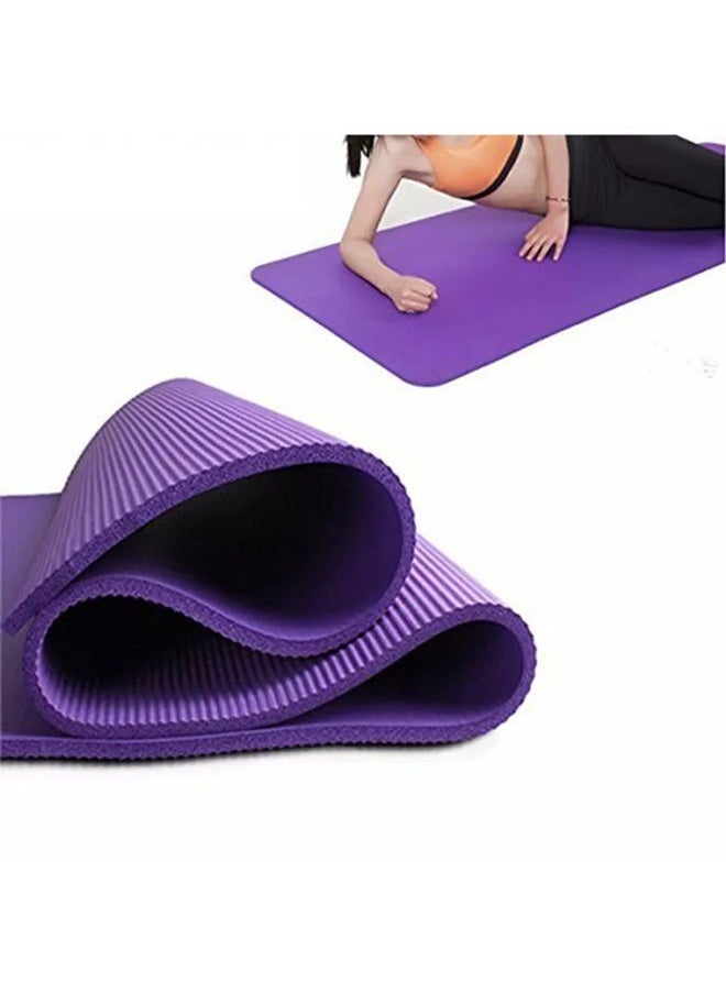 Taimi Non-Slip yoga mat Anti-Tear Exercise Mat With Carrying Strap 183x61x1cm Purple  - Image 5