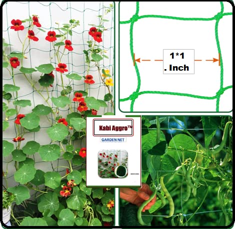 Kabi Aggro Garden Net for Creeper Plant Climbing Support Used in Terrace, Shade, Roof for Tomato Vegetable Flowers and Other Plants Growth Supporting (Net, 10 * 12 Feet) - Image 2