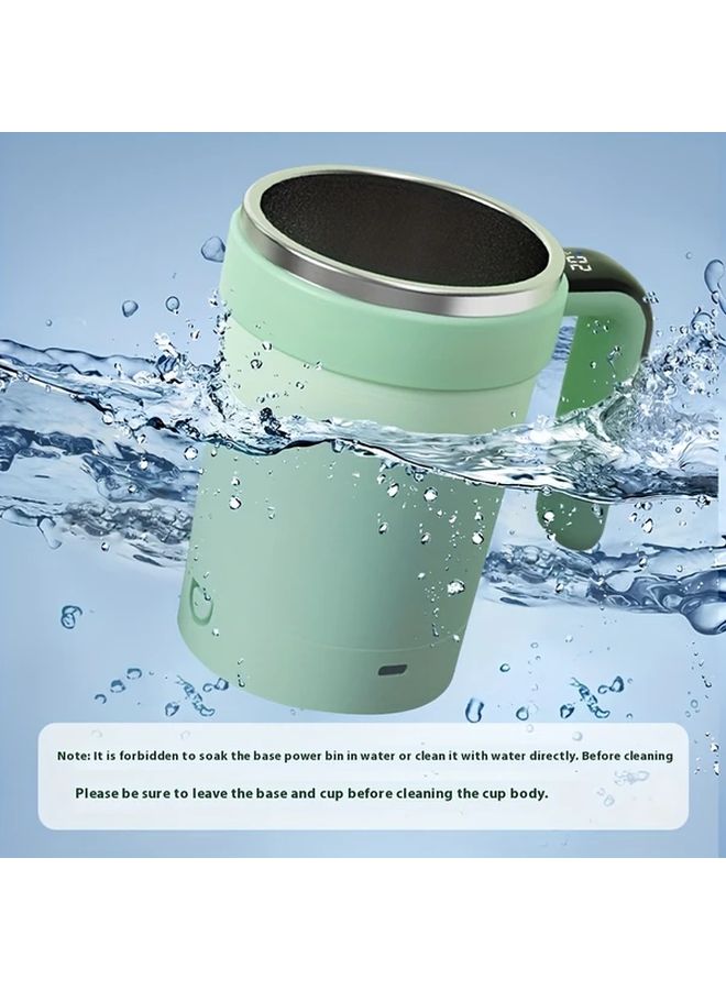White Electric Coffee Mixing Cup With USB Charging Detachable Design Temperature Display Portable Easy To Clean For Home Office Holiday Gift - Image 5
