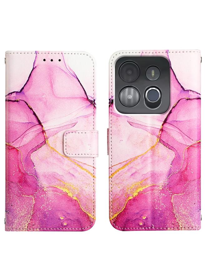 اس-توب جراب لهاتف Infinix Smart 7 X6515 PT003 جراب هاتف جلدي قابل للطي بنمط رخامي - Image 2