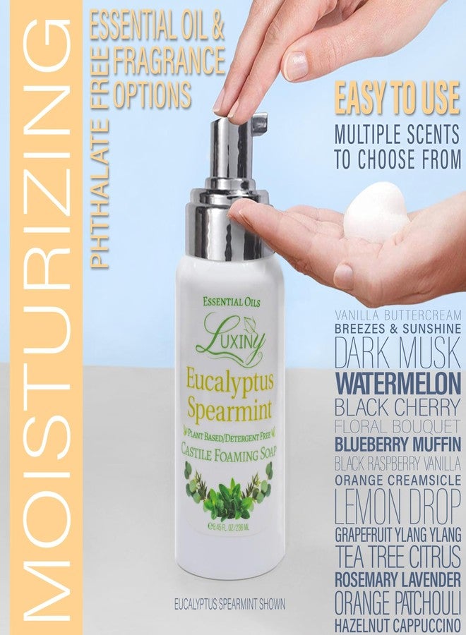 Luxiny Castile soap, Liquid Foaming Hand Soap, All Natural Moisturizing Hand Wash for the Kitchen & Bathroom, Palm Oil Free, Vegan & Cruelty Free, Made in the USA, 8.45 oz., 2 Pack (Eucalyptus Spearmint) - Image 4
