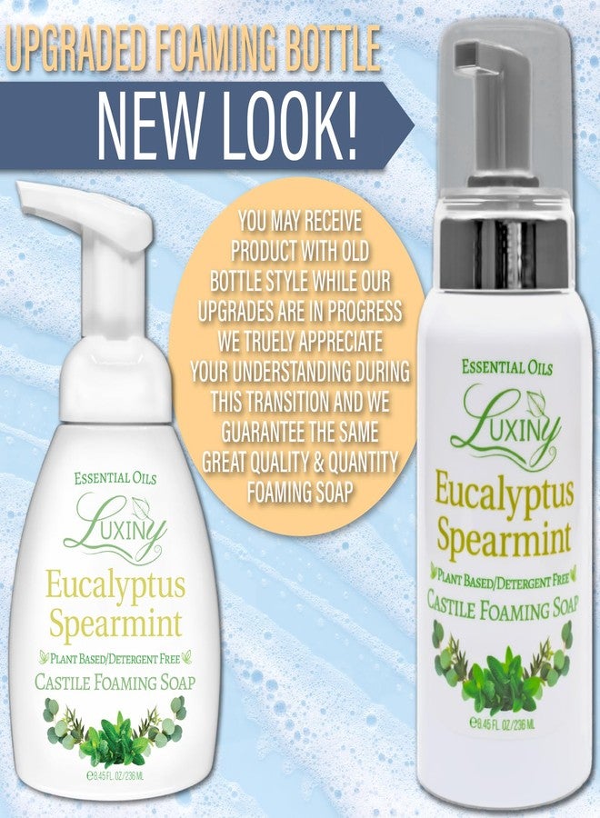 Luxiny Castile soap, Liquid Foaming Hand Soap, All Natural Moisturizing Hand Wash for the Kitchen & Bathroom, Palm Oil Free, Vegan & Cruelty Free, Made in the USA, 8.45 oz., 2 Pack (Eucalyptus Spearmint) - Image 2