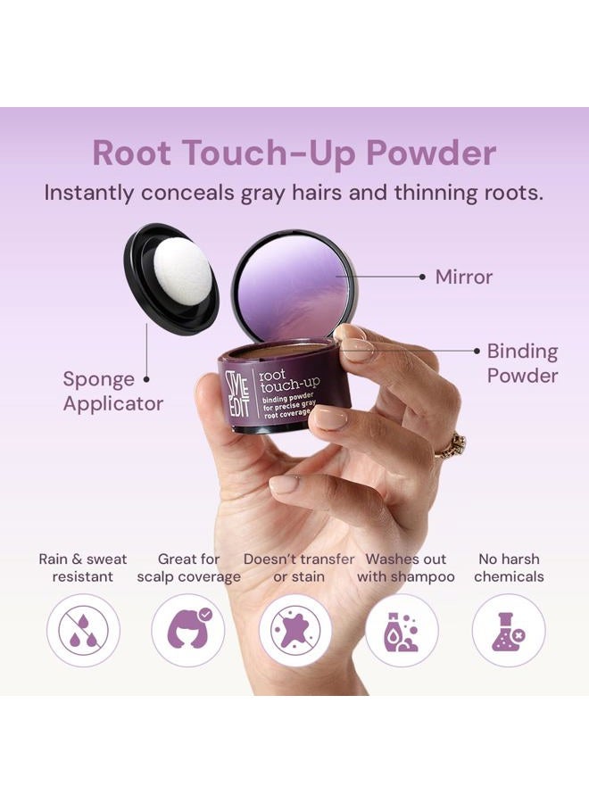STYLE EDIT Root Touch Up Powder, to Cover Up Dark Roots and Grays Between Salon Visits, Water Resistant, Non-Sticky, Compact And Mess-Free, Dark Blonde Hair Color (Pack of 2) - Image 4