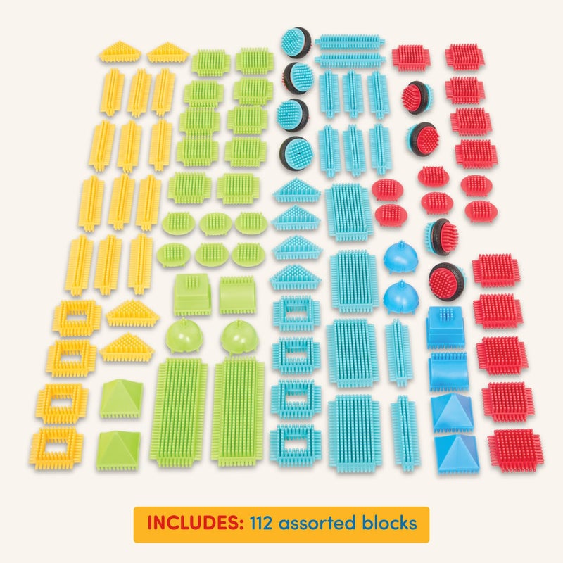Battat- Bristle Blocks- STEM Interlocking Building Blocks- 112 pc Playset- Developmental Toys for Toddlers & Kid- Basic Builder Set- 2 Years + - Image 4