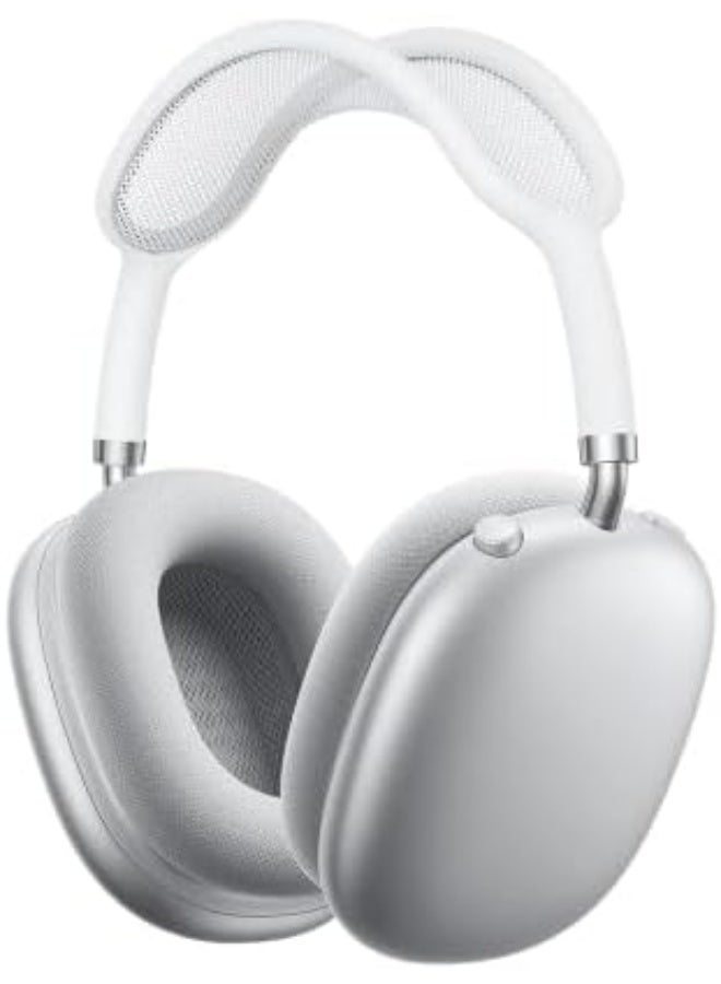 هوكو سماعات رأس W65 Plus ANC لتقليل الضوضاء بتقنية البلوتوث فوق الأذن لاسلكية كبيرة الحجم مع صوت عالي الدقة وسماعات رياضية مع زر - فضي. - Image 1