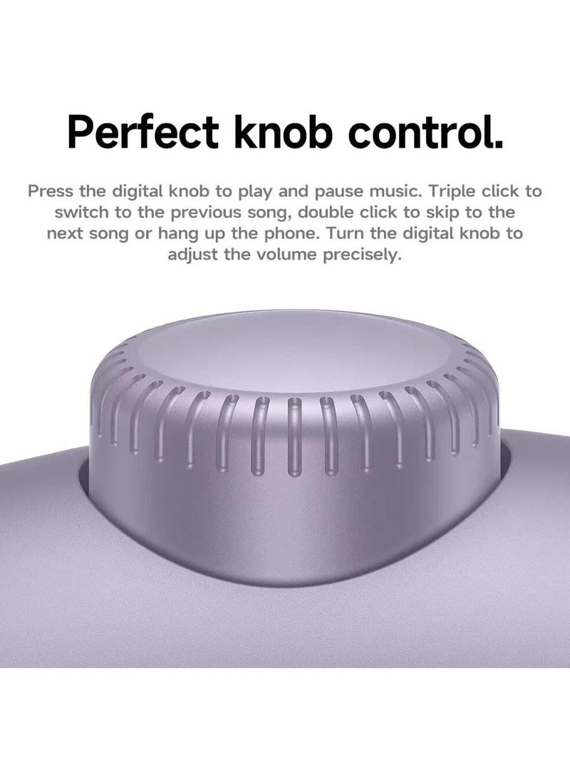 هوكو سماعات رأس W65 Plus ANC لتقليل الضوضاء بتقنية البلوتوث فوق الأذن لاسلكية كبيرة الحجم مع صوت عالي الدقة وسماعات رياضية مع زر - فضي. - Image 4