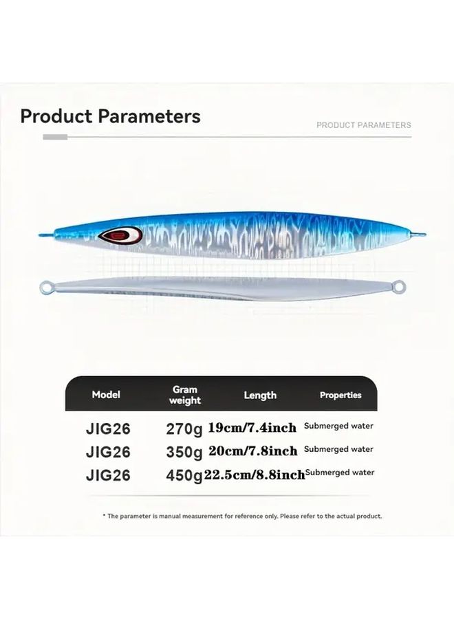 Deep Sea Fishing Luminous Fast Sink Slow Shake Iron Lure 350g Phosphorescent Bait - Image 2