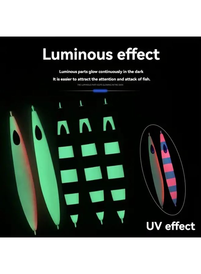 Deep Sea Fishing Luminous Fast Sink Slow Shake Iron Lure 350g Phosphorescent Bait - Image 3