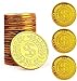 TCOTBE Pirate Gold Coins Plastic Set of 100Play Gold Treasure Coins for Play Favor Party Supplies Pirate Party Treasure Hunt Game and Party Favors - Image 4