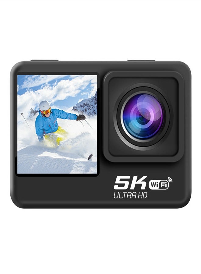 5K Sports Camera HD Touch Screen Dual Screen Waterproof Remote Control Camera Sports Anti-Shake Camera  - Image 1