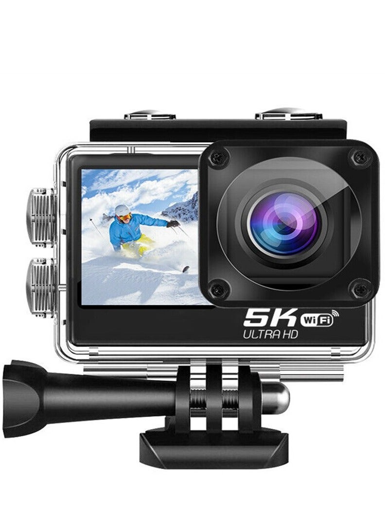 5K Sports Camera HD Touch Screen Dual Screen Waterproof Remote Control Camera Sports Anti-Shake Camera  - Image 2