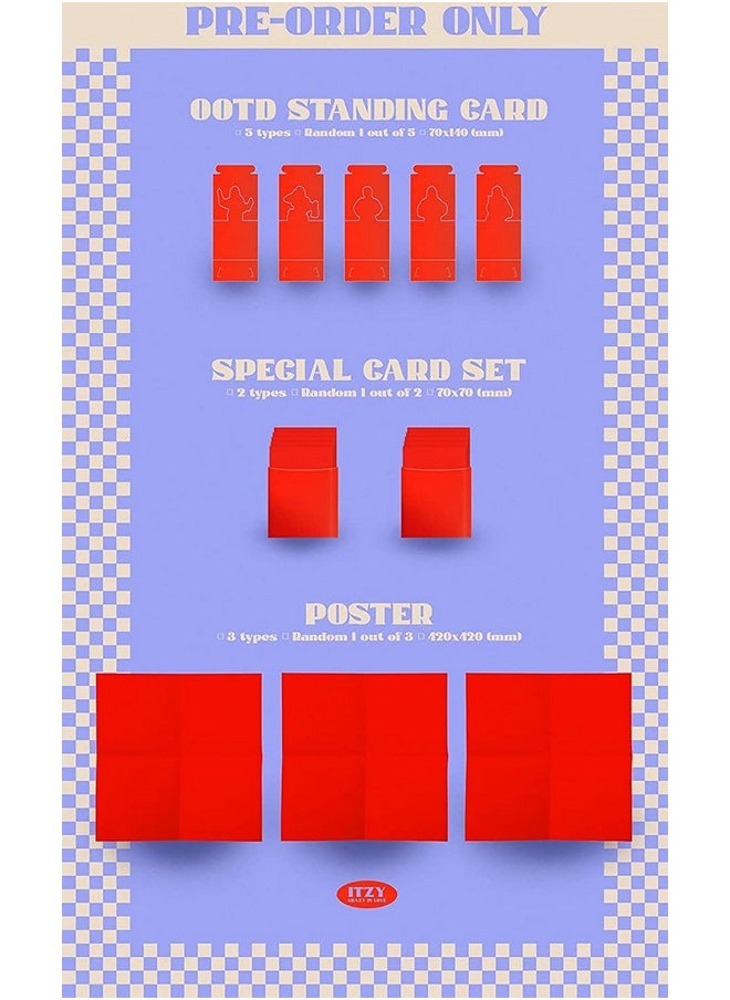 Itzy Crazy In Love [Yuna Ver.] (1St Album) Album+Pre Order Limited Folded Poster+Culturekorean Gift(Decorative Stickers Photocards)  - Image 5