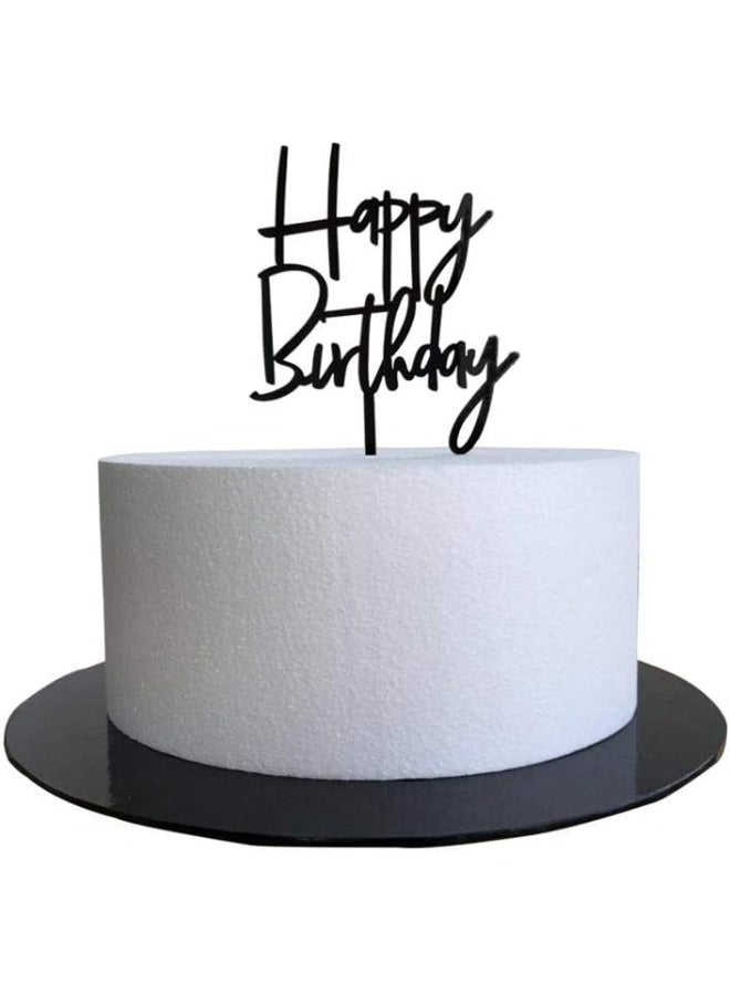 TPGP Acrylic Glitter Cake Decorating Toppers - Happy Birthday Wordart Black - Image 4