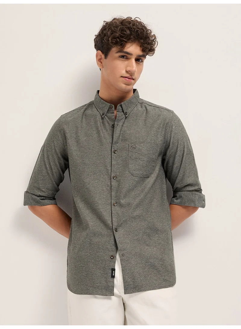 THE BEAR HOUSE Men’s Long Sleeve Shirt – Classic, Comfortable and Stylish Essential for Work, Travel or Casual Outings