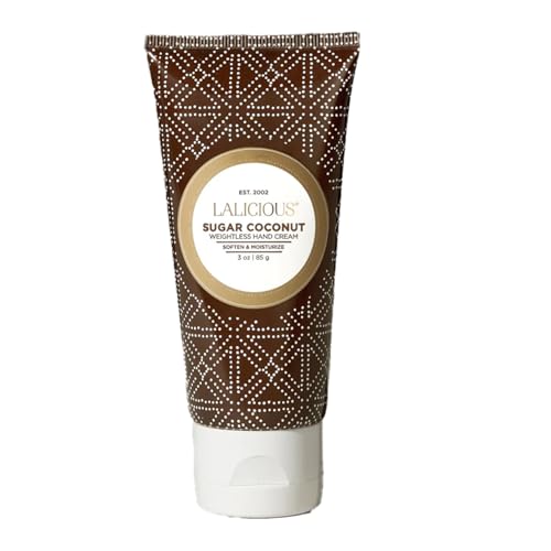 LaLicious Sugar Coconut Weightless Hand Cream - Natural Hand & Cuticle Lotion with Mango Butter & Milk Thistle - Cruelty-Free Skin & Body Moisturizing Cream (3oz) - Image 1
