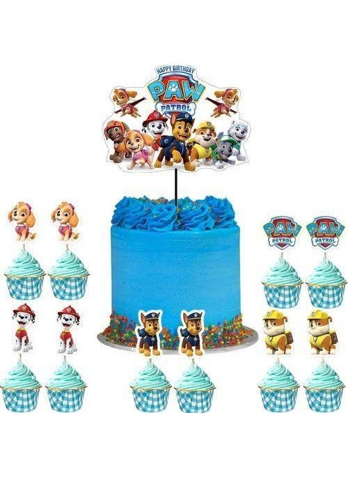 Parti Dükkanım - My Party Shop Paw Patrol Cake Topper Set - Image 1
