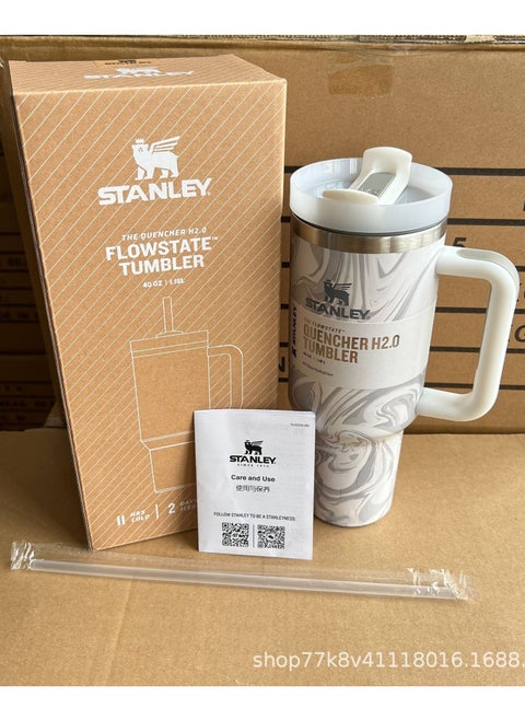 Stanley Quencher H2.0 FlowState Stainless Steel Vacuum Insulated Tumbler with Lid and Straw for Water, Iced Tea or Coffee, Smoothie and More 40oz