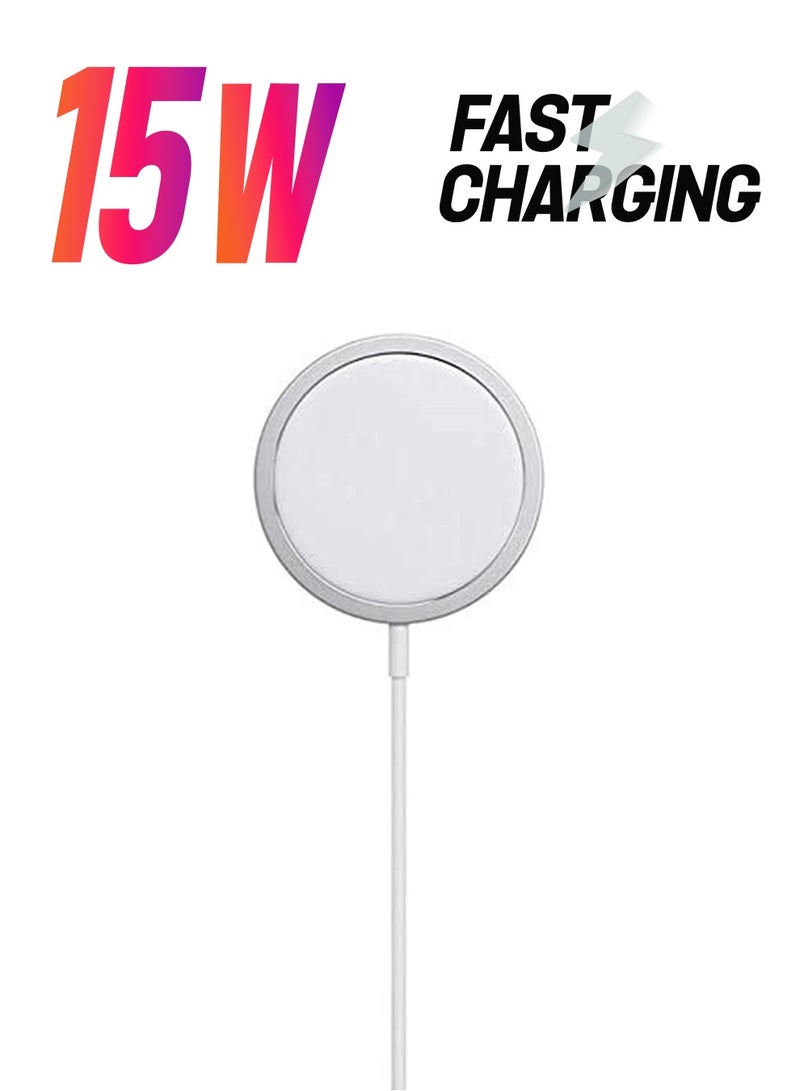 "15W Fast Magnetic Wireless Charger Pad for iPhone 12 Pro – Efficient and Stylish Charging Solution" - Image 1
