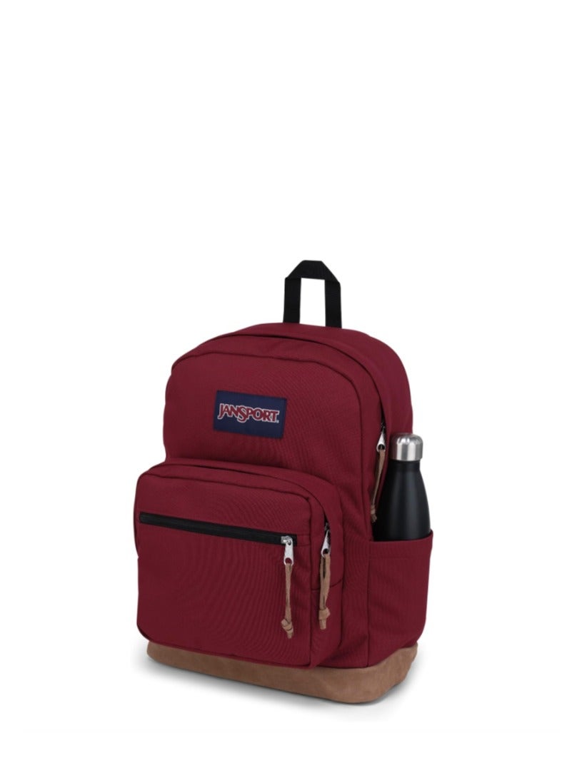 JANSPORT حقيبة ظهر JanSport Right Pack - حقيبة نهارية متينة مع حقيبة كمبيوتر محمول مبطنة مقاس 15 بوصة، وجيب رئيسي واسع لزجاجة المياه - أحمر خمري - Image 1