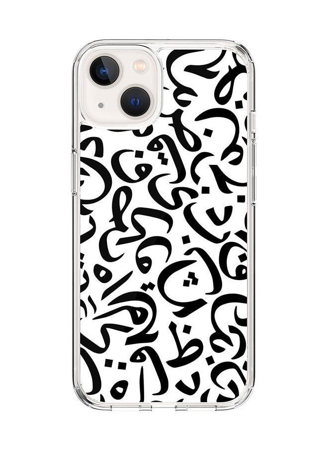 Stylizedd Classic Clear Case for Apple iPhone 14 Hybrid Soft Case Flexible Edges Anti Drop TPU PC Gel Thin Transparent Cover [ Designed for Apple iPhone 14 ] - Arabian Pearls Full Print  - Image 1