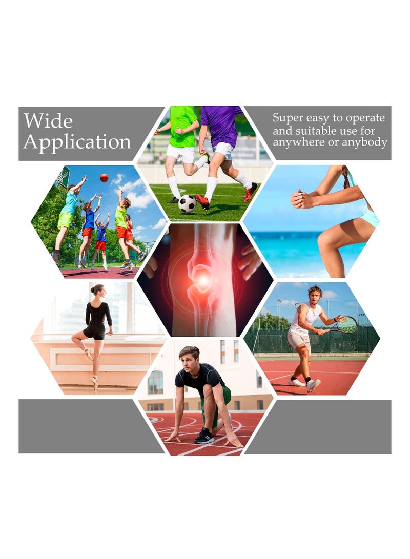 Captaintech Elastic Compression Support Bandage Leg Compression Sleeve for Men and Women Compression Wraps Bandage for Stabilising Ligament Joint Pain Sport Football Basketball Calf Pain Relief 4 Pcs - Image 4