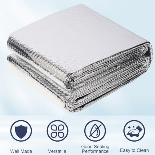 DGSL Double Reflective Bubble Foil Insulation Foam, 47IN X 15FT Aluminum Foil Thermal Insulation Radiant Barrier for Windows, Garage Door, RV, Roof - Image 4