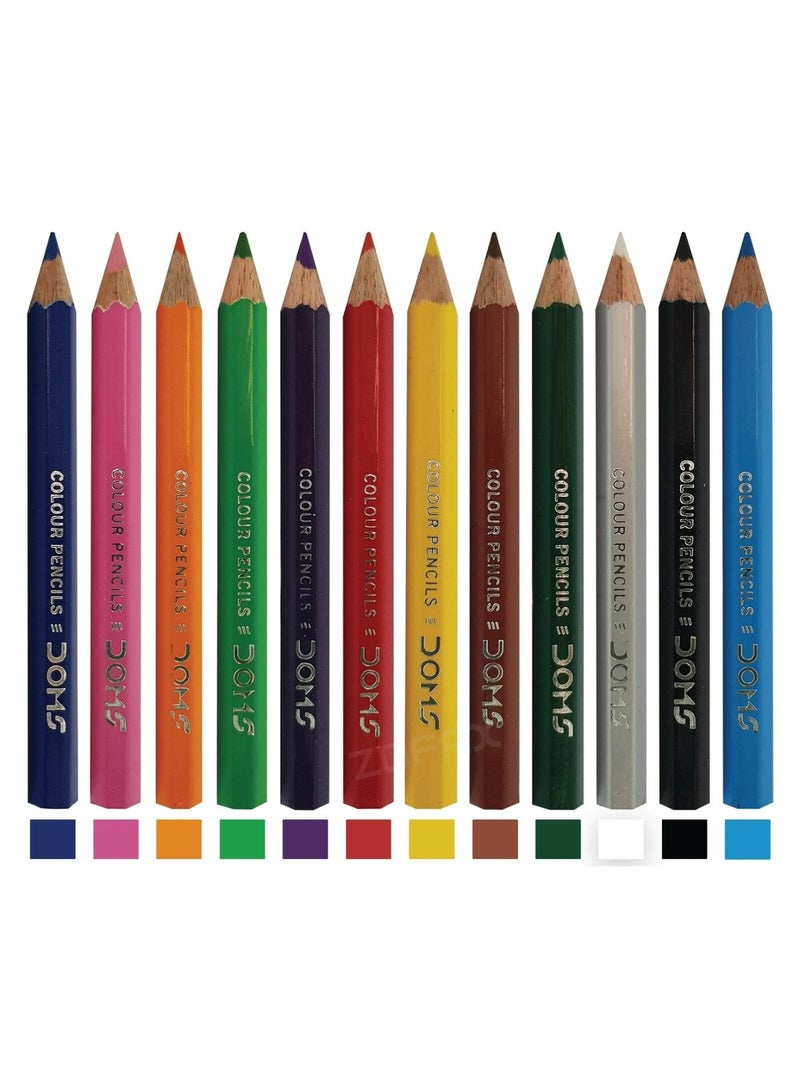 DOMS 12-Piece Mini Colpur Pencils In metal Tin Box Multicolour - Image 3