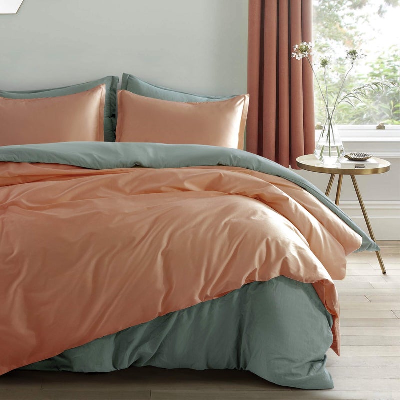 Eikei Solid Color Duvet Cover Luxury Bedding Set 400 Thread Count Egyptian Cotton Long Staple Sateen Weave Breathable Silky Soft Pima Premium Quality Bed Linen Queen Stormy Sea