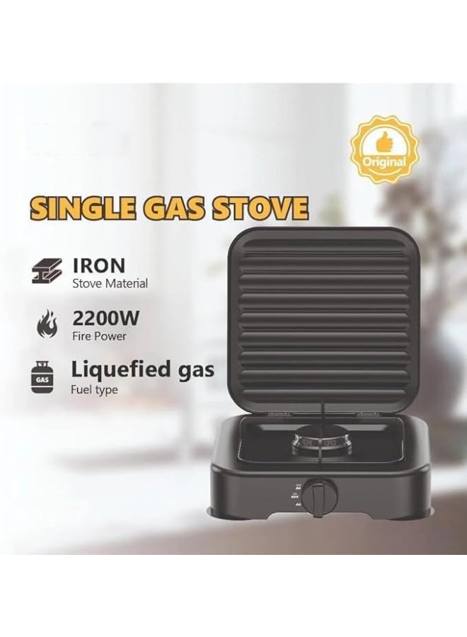 Single Gas Stove 2200W Portable LPG Stove for Indoor and Outdoor Cooking, Compact and Lightweight Iron Burner, Hand Ignition, High Efficiency, Ideal for Camping and Travel  - Image 4