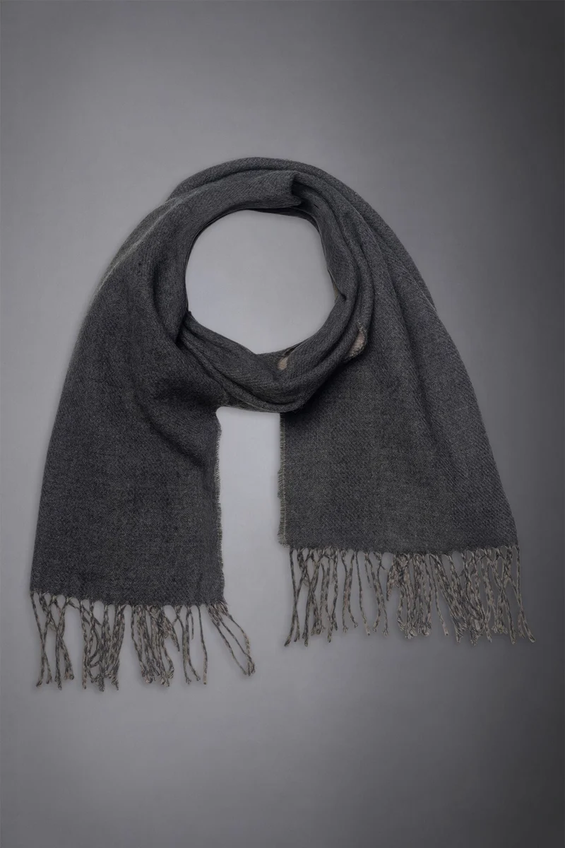 Doppelganger Solid color double face shawl - Blue/Forest