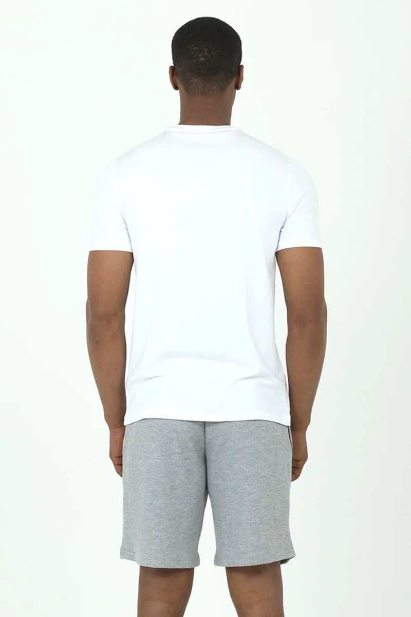 دي أس دامات D'S Groom Waffle Shorts T-Shirt Set Gray