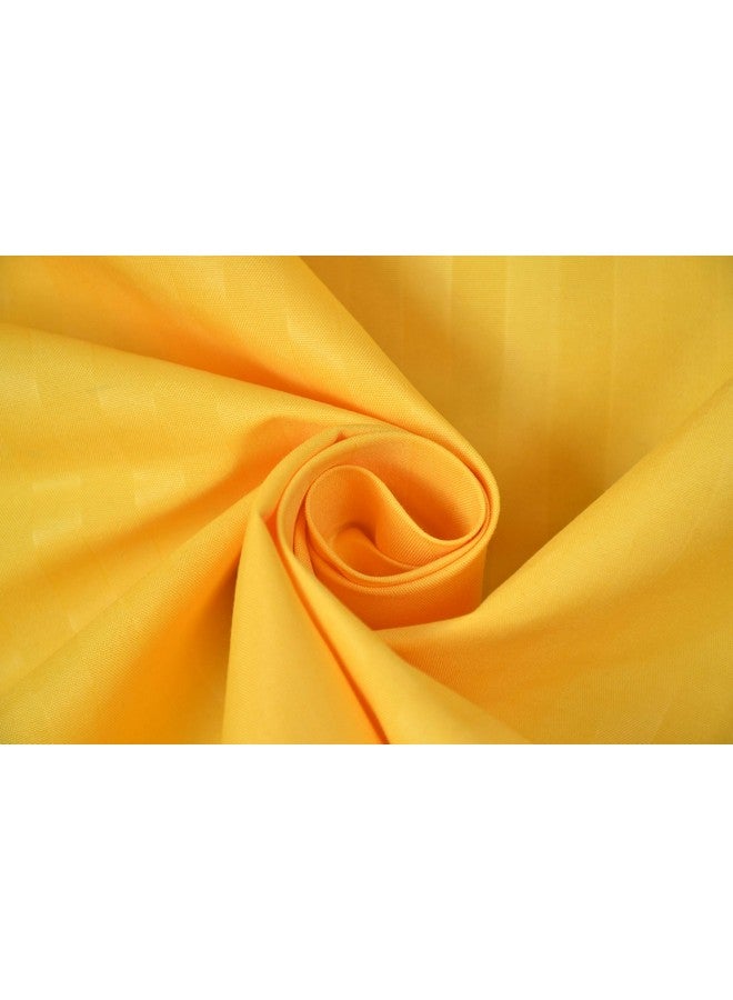 Homefab India 160 TC Stripe Glace Cotton Double BedSheet with 2 Pillow Covers - (90x90 inches) - Yellow - Image 4