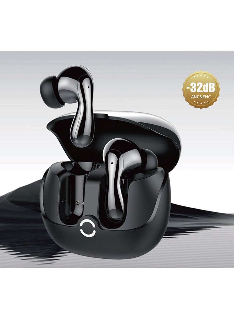 FIFTH ELEMENT AERO Lightweight ANC & ENC True Wireless Earbuds with 40h Playtime & Fast Charge – Black - Image 3