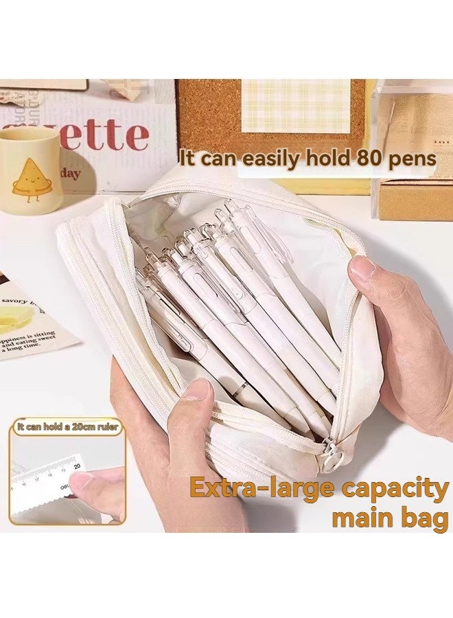 بيوينتي سعة كبيرة القلم القلم حالة, Kawaii القلم حقيبة مجموعة, 10 مقصورات القلم حقيبة مع ملصقات,لطيف مدرسة لوازم تخزين حقيبة للأطفال, - Image 3