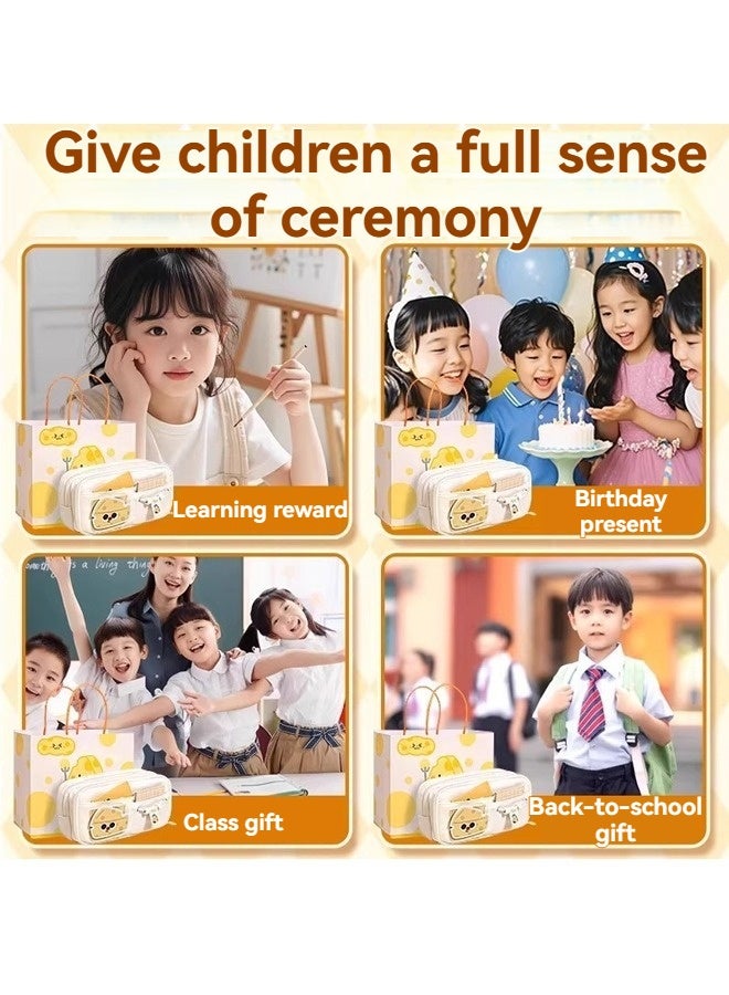 بيوينتي سعة كبيرة القلم القلم حالة, Kawaii القلم حقيبة مجموعة, 10 مقصورات القلم حقيبة مع ملصقات,لطيف مدرسة لوازم تخزين حقيبة للأطفال, - Image 4