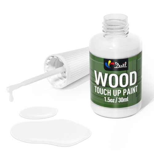 DWIL Wood Touch Up Paint - 1.5 Oz Touch Up Paint Pen for Wood Refinishing, Quick-Dry Paint for Scratches,Chips and Spots on Furniture, Cabinets, Doors, Tables, and Dressers (White) - Image 1
