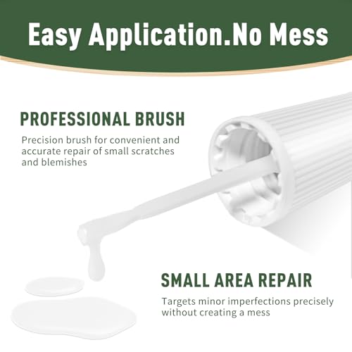 DWIL Wood Touch Up Paint - 1.5 Oz Touch Up Paint Pen for Wood Refinishing, Quick-Dry Paint for Scratches,Chips and Spots on Furniture, Cabinets, Doors, Tables, and Dressers (White) - Image 3