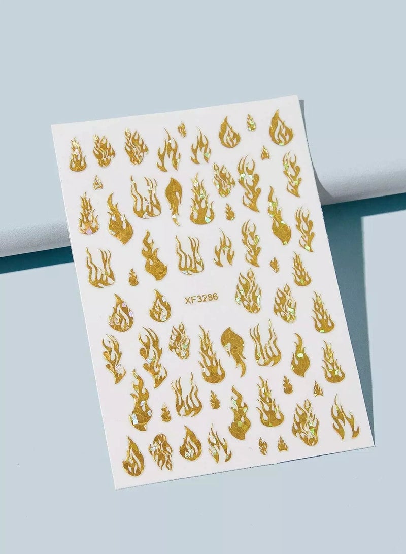 Generic 1sheet Fire Pattern Nail Art Sticker  - Image 1