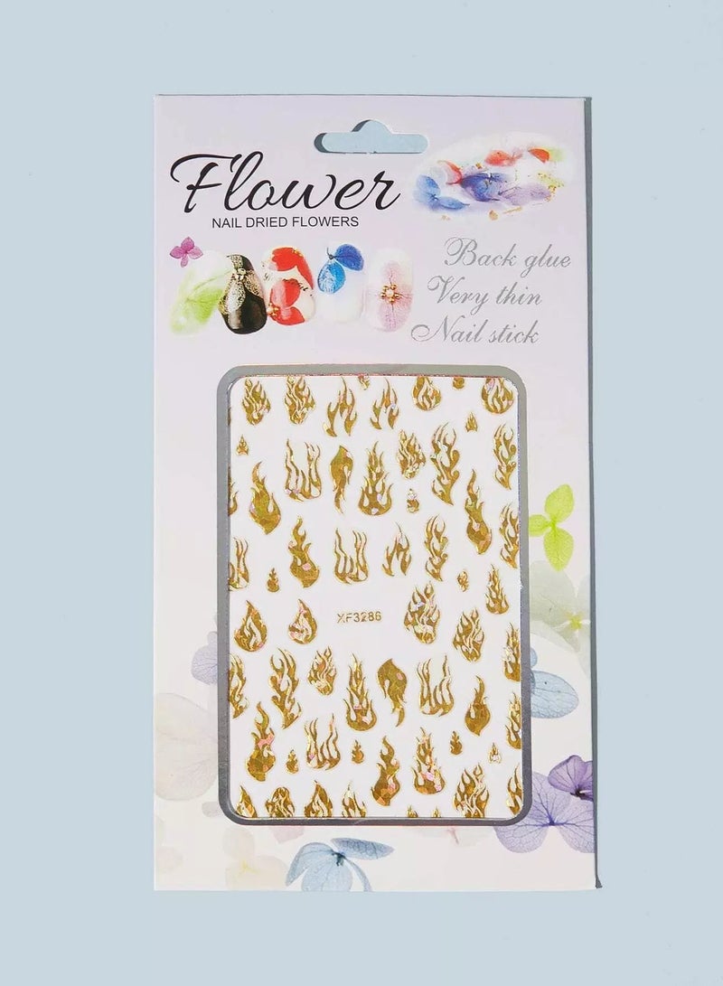 Generic 1sheet Fire Pattern Nail Art Sticker  - Image 2