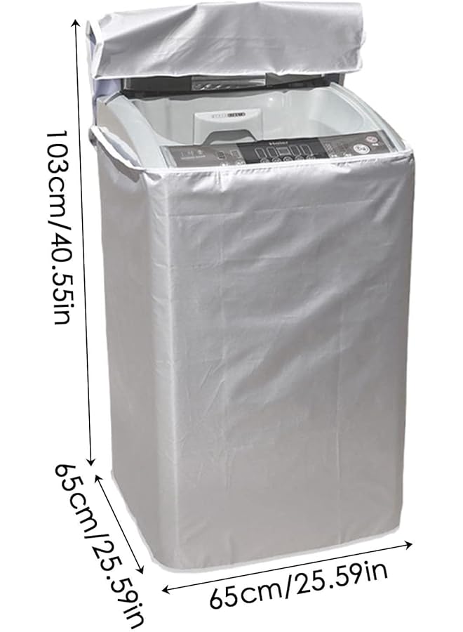 إيروريكس أغطية الغسالة والمجفف، غطاء الغسالة ذات التحميل العلوي، غطاء حماية مجفف الغسيل، مقاوم للغبار ومقاوم للماء، تصميم سهل الاستخدام، مناسب لمعظم الغسالات ذات التحميل الأمامي - Image 4