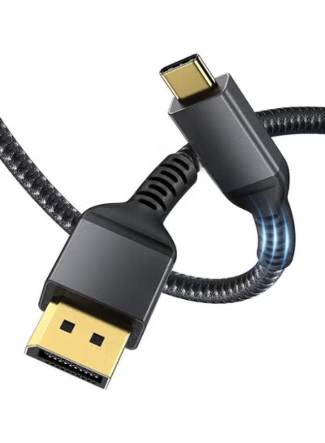 كابل USB C إلى DisplayPort بطول 3 متر – يدعم 8K@60Hz و4K@144Hz بسرعة نقل 32.4 جيجابت – متوافق مع MacBook Pro و iPad Pro و XPS 15 - Image 1