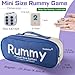 Doublefan Mini Rummy Cube Set Mini Size Rummy Game with Portable Bag Small Travel Game for Adult and Kids106 Tiles 4 Playing Rack 1 Dice 24 Players - Image 3