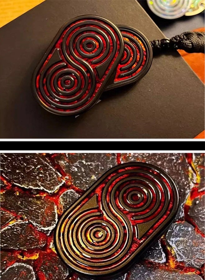 1-Piece Push Pop Fidget Slider Sensory Toys,EDC Haptic Papa Coin,ADHD Tool Fidget Spinner,Metal Fidget Toys Papa Push Card - Image 3