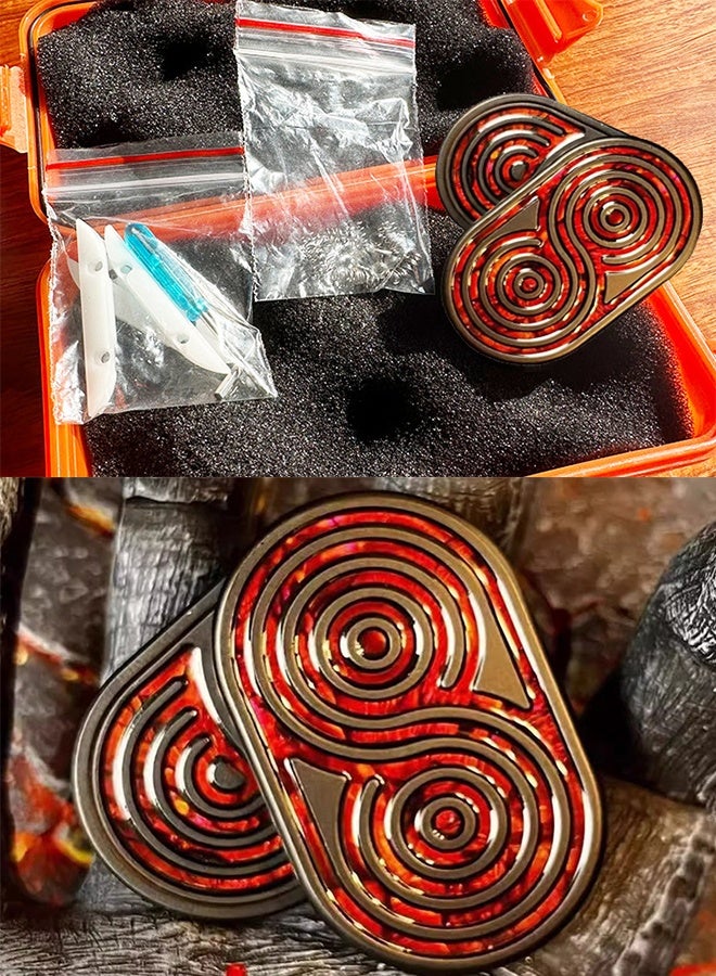 1-Piece Push Pop Fidget Slider Sensory Toys,EDC Haptic Papa Coin,ADHD Tool Fidget Spinner,Metal Fidget Toys Papa Push Card - Image 2