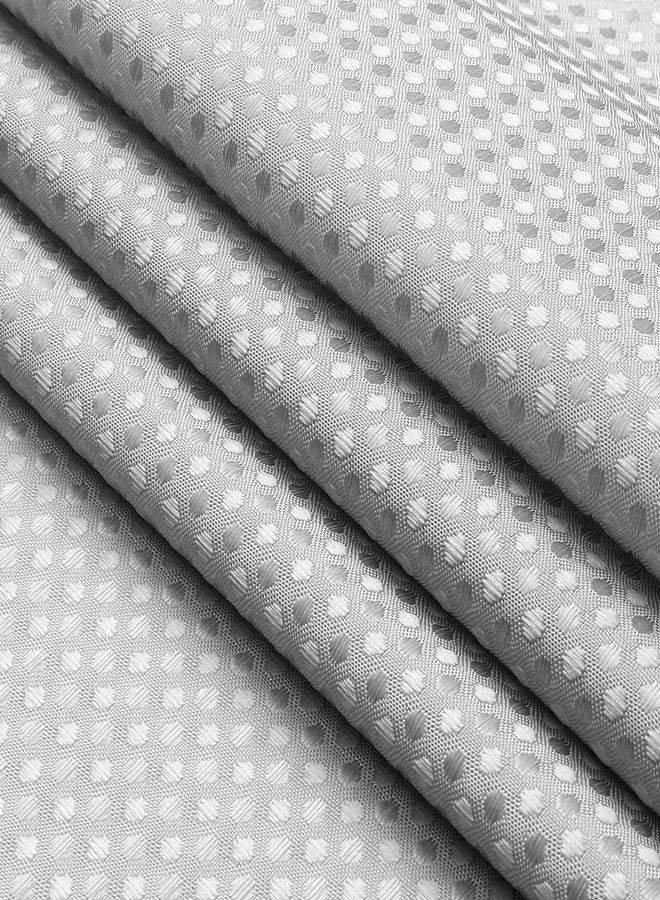 Central Park Grey Ombre Waffle Weave Shower Curtain Water Resistant Decorative Gradient Print Bathroom Spa Hotel Fabric Shower Curtain Liner with 12 Grommets(Cream White/Gray, 70"x72") - Image 5