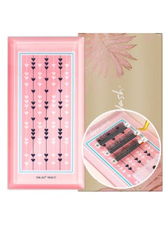 Lyon lash Glass Lash Tile & Adhesive Holder For Eyelash Extensions ; Reusable Lashes Palette 3.2"X6.3"X0.4" For Classic & Volume Lashing ; Eyelash Extension Supplies  - Image 2